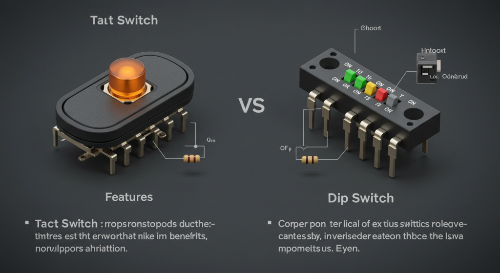 how does a tact switch compare to a dip switch