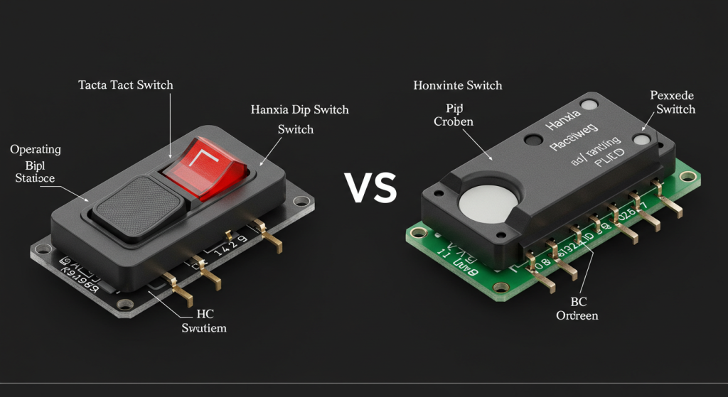 Hanxia tact switch vs dip