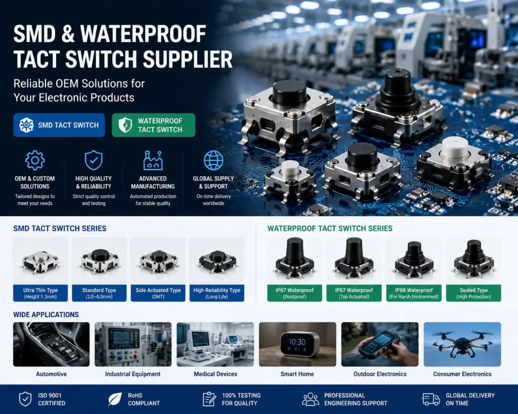 smd waterproof tact switch supplier