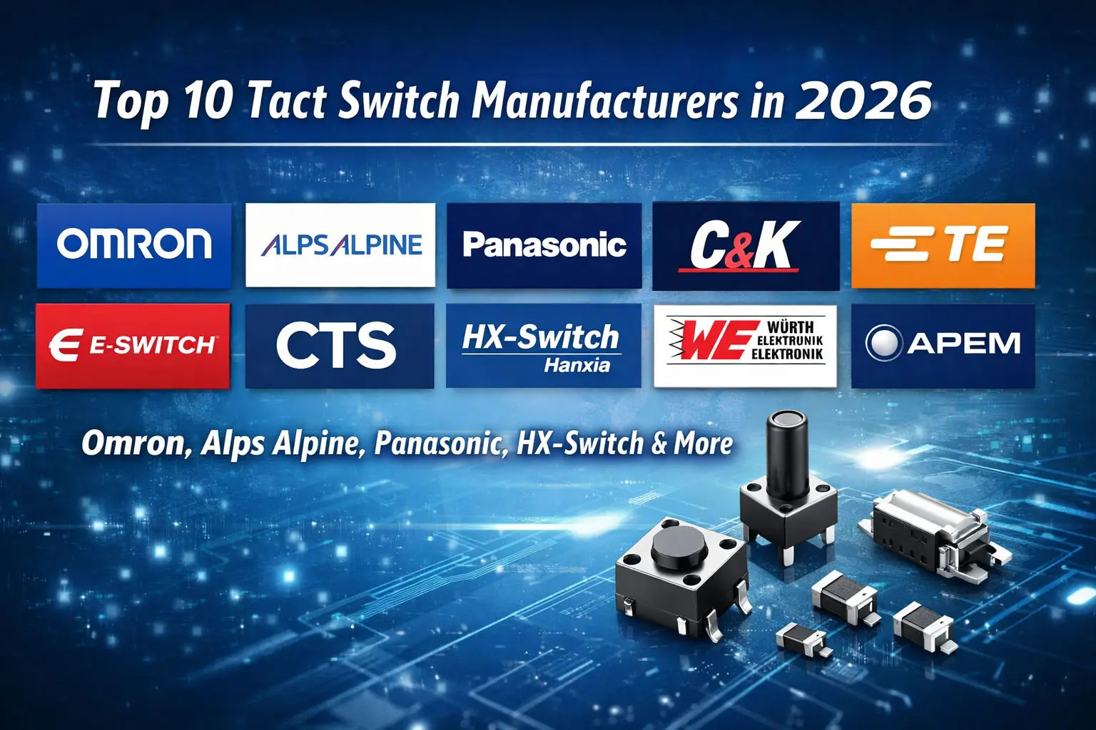 Top 10 Tact Switch Manufacturers